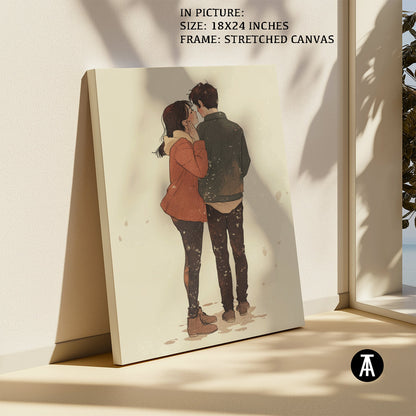 Artwork in Natural Wood Frame