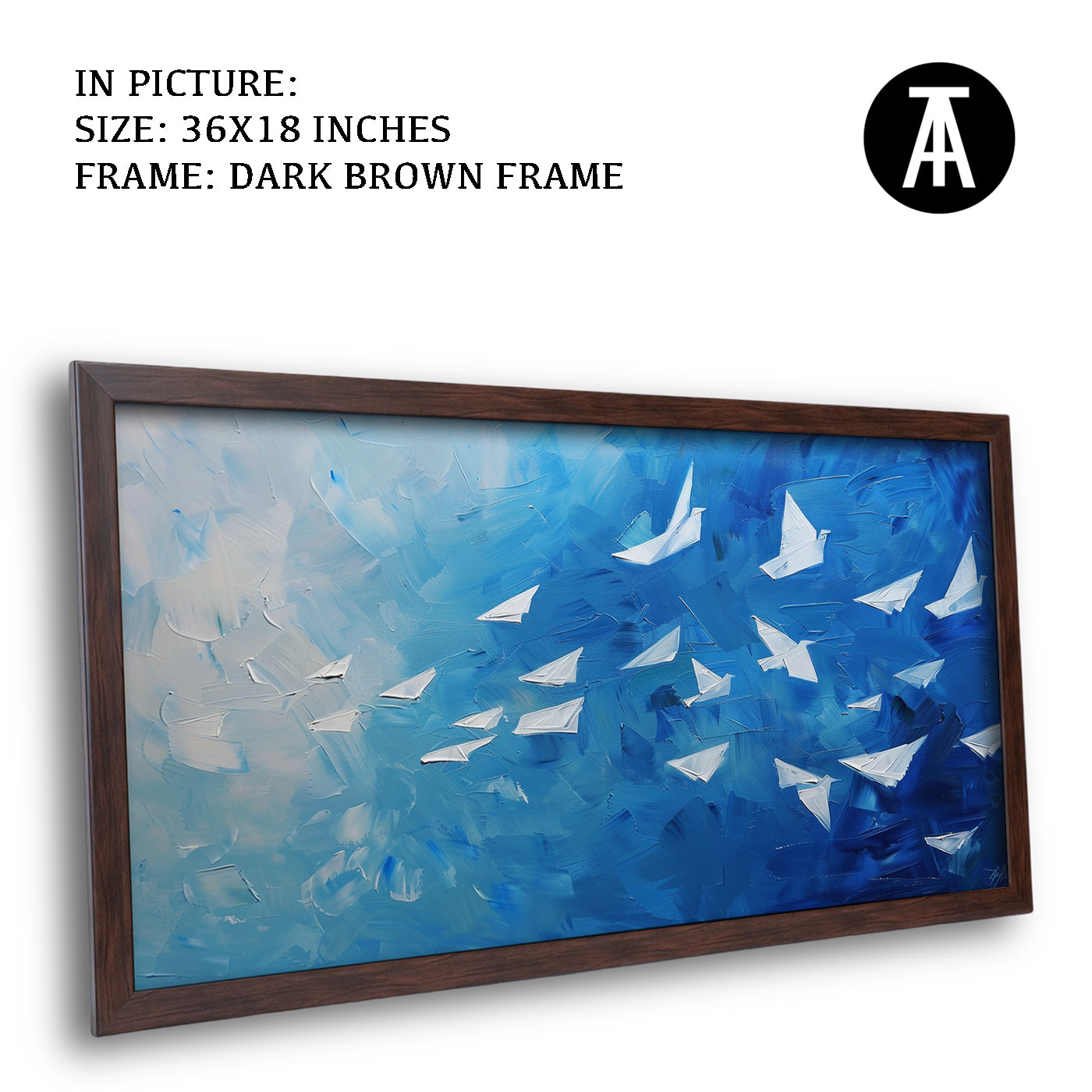 Artwork in Metal Champagne Gold Frame