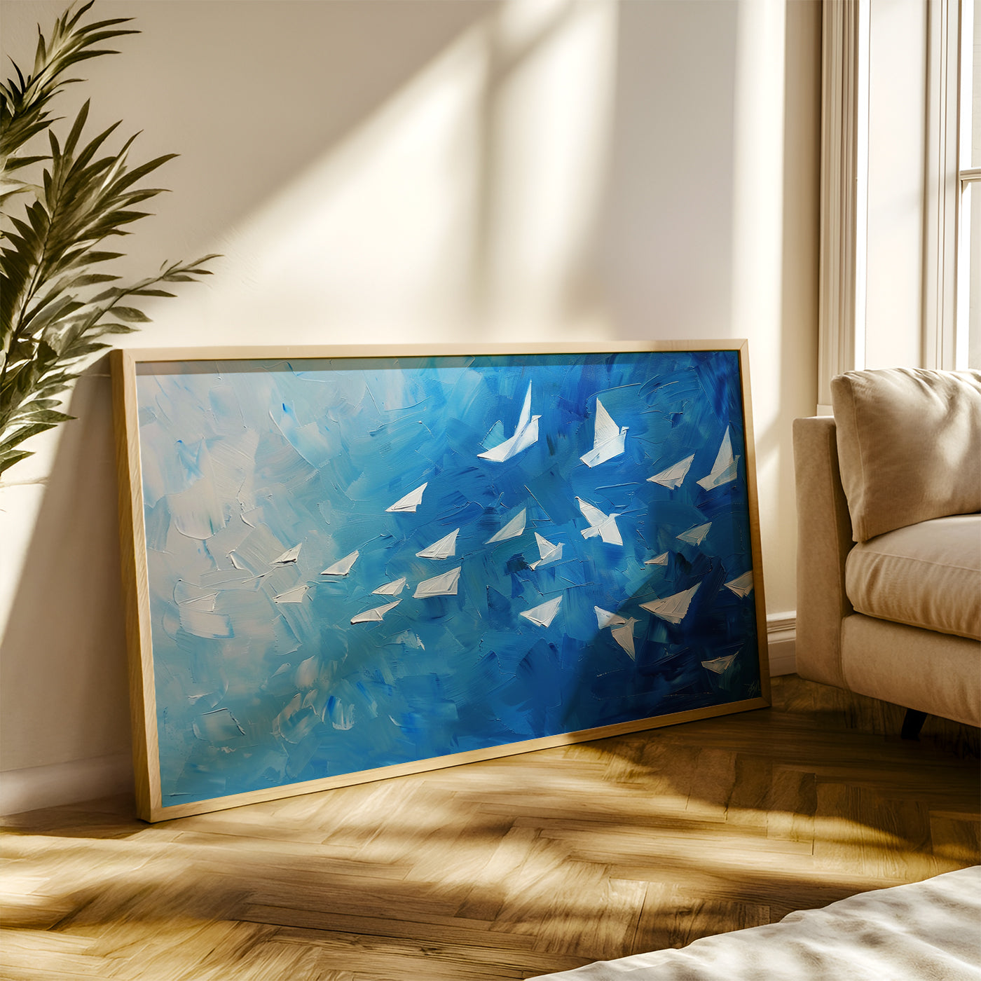 Modern Art Painting in a Lifestyle Setting