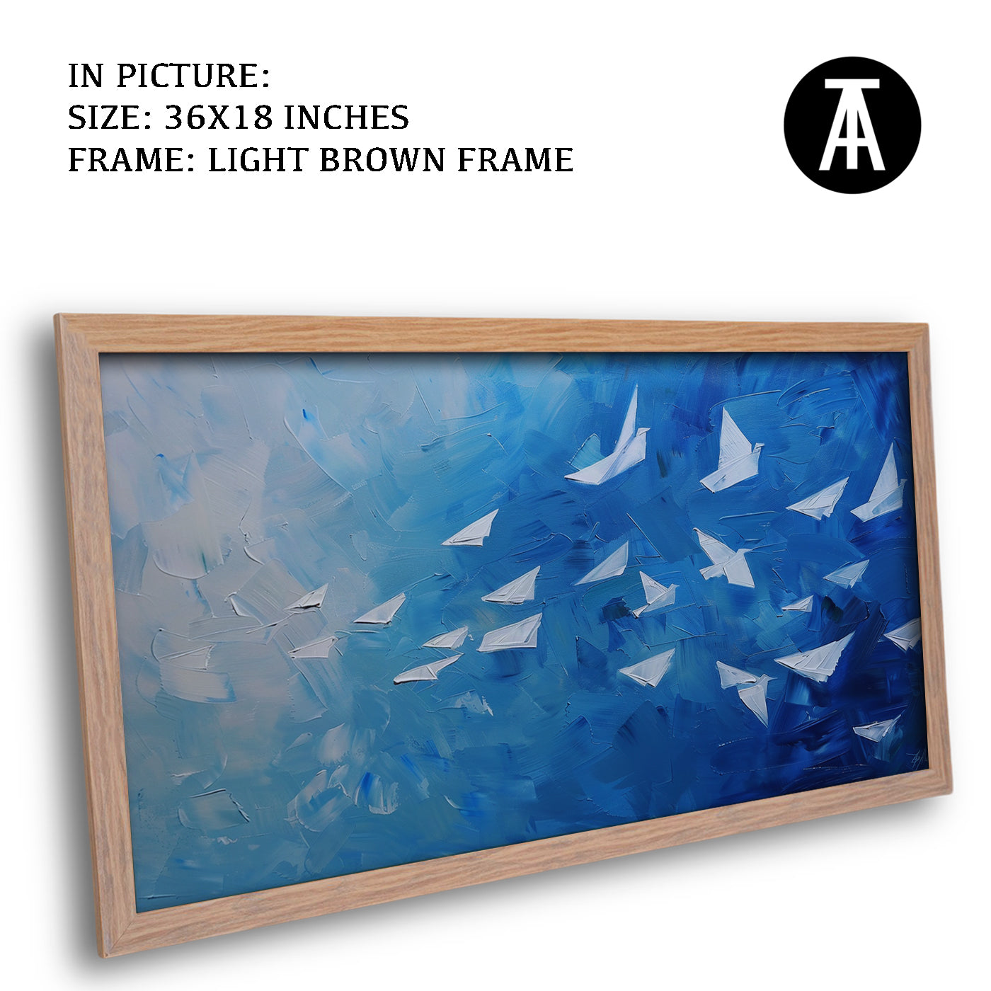 Artwork in Dark Brown Frame