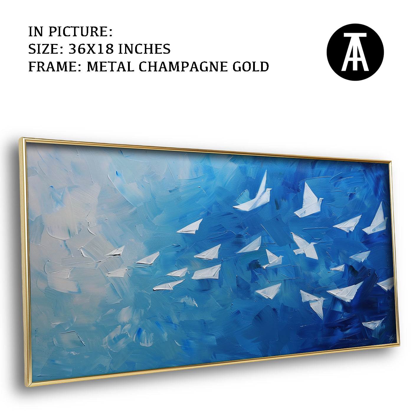 Artwork in Light Brown Frame