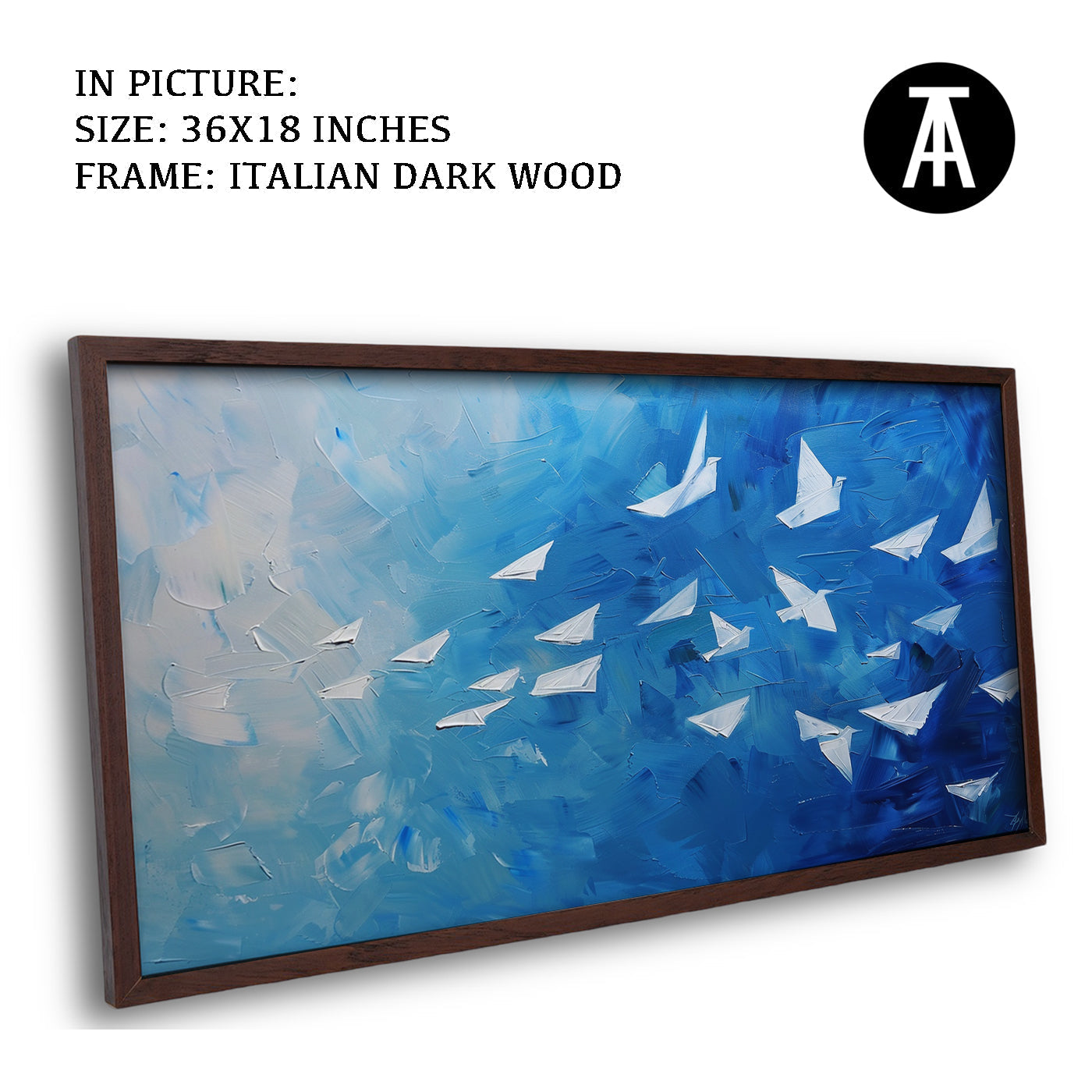 Artwork in Dark Wood Frame