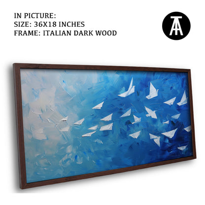 Artwork in Dark Wood Frame