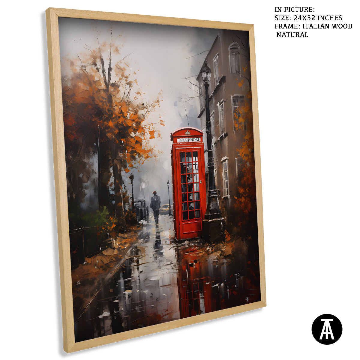 Sample Artwork in Italian Wood Framing Natural