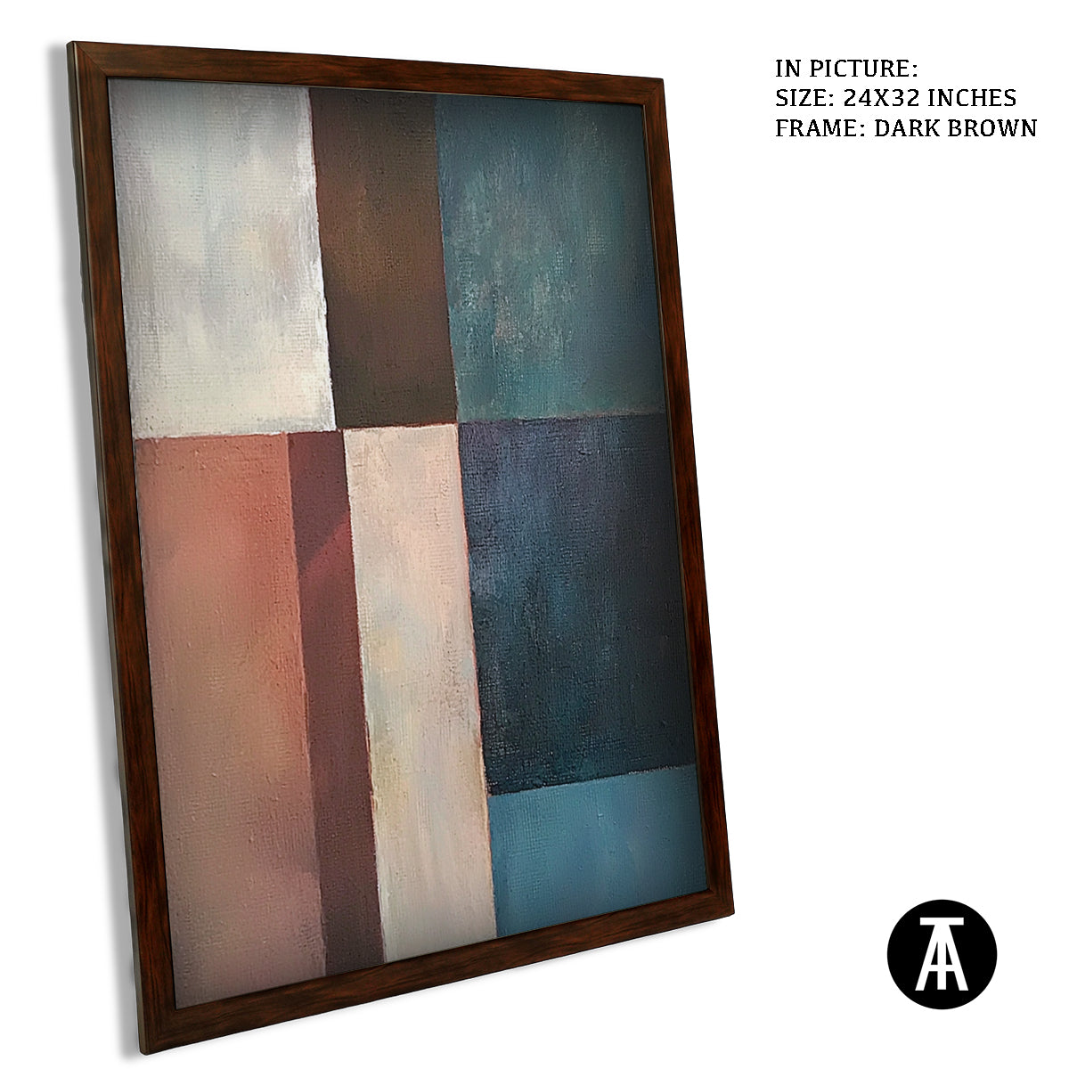 Sample Artwork in Dark Brown Frame