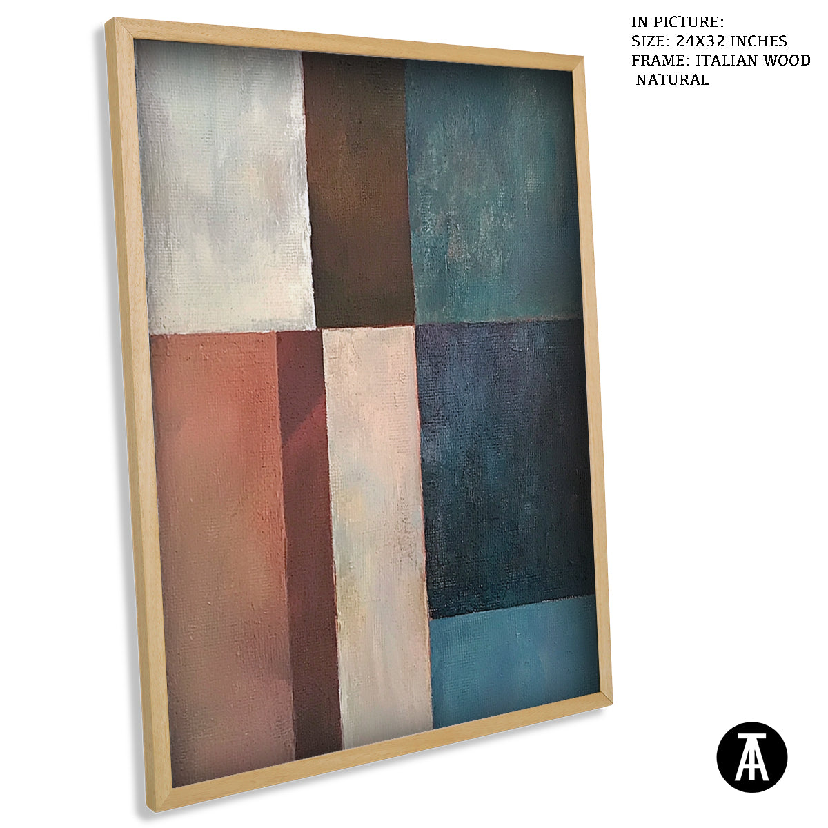 Sample Artwork in Italian Wood Framing Natural