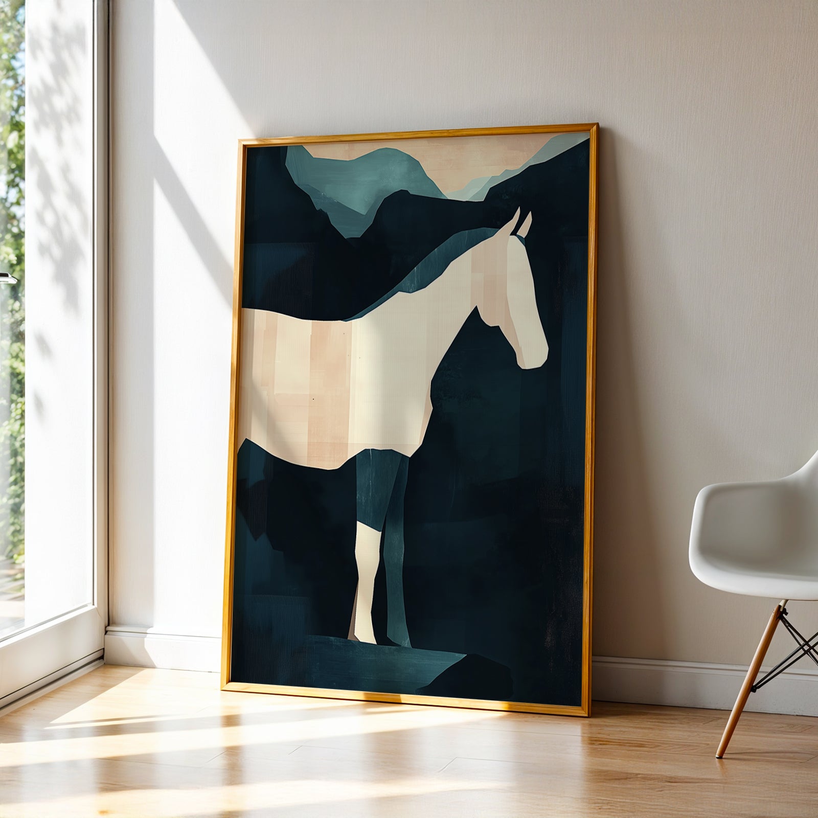 Abstract Art in a Lifestyle Setting In Stallion Space by NYC Abstract