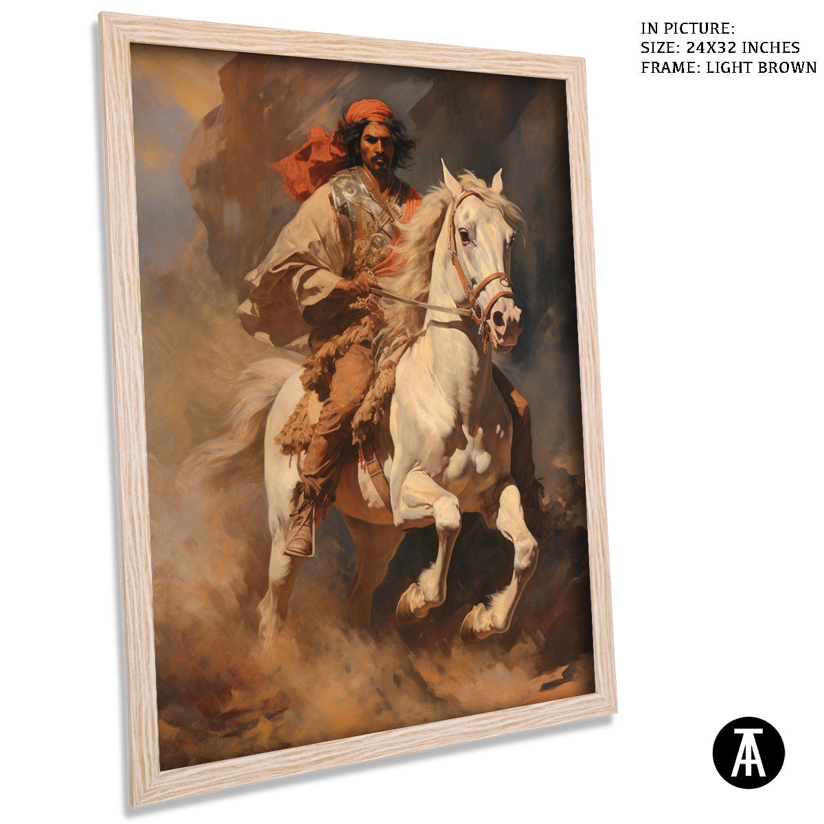 Artwork in Dark Brown Frame