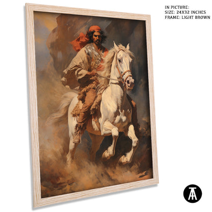 Artwork in Dark Brown Frame