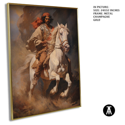 Artwork in Light Brown Frame