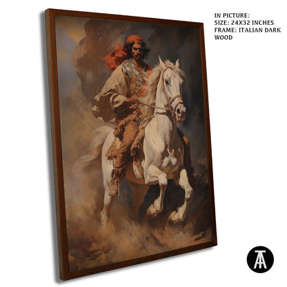 Artwork in Dark Wood Frame