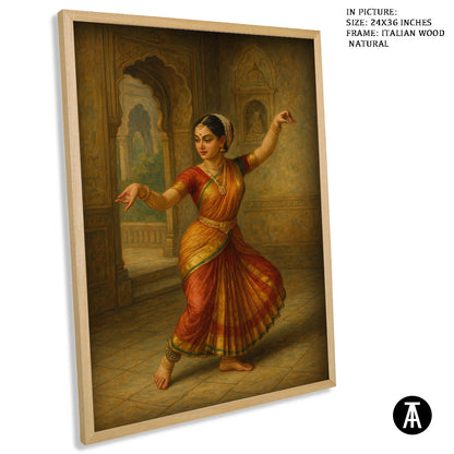 Artwork in Natural Wood Frame