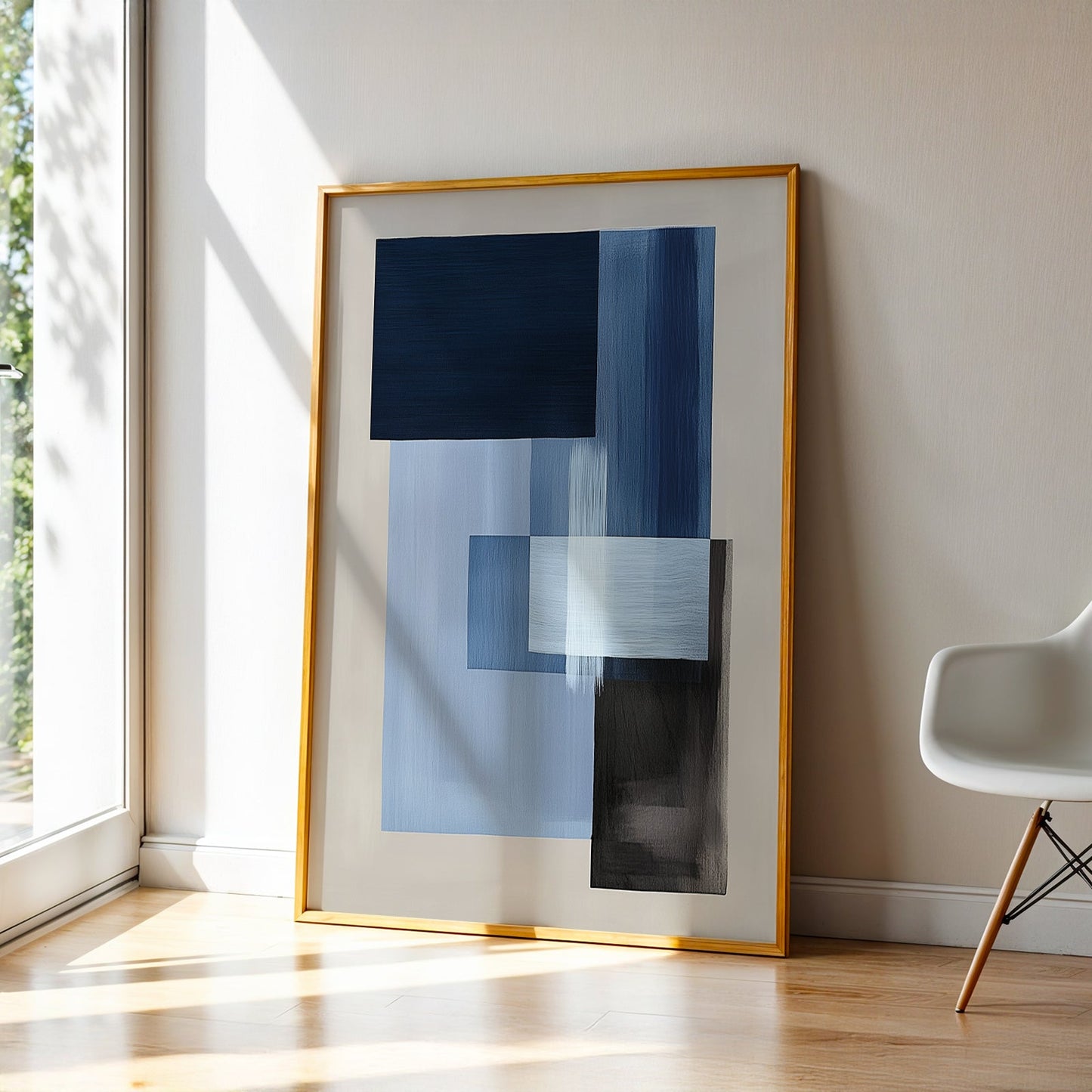 Abstract Art in a Lifestyle Setting Indigo Dreams by NYC Abstract