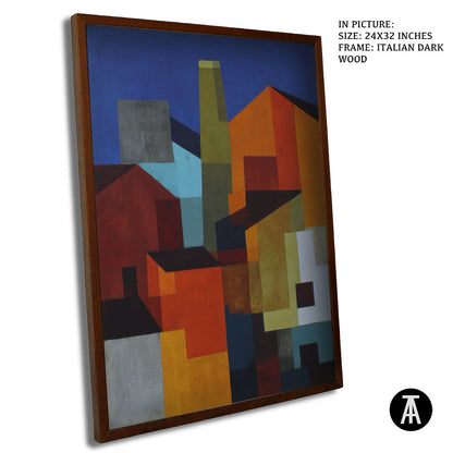 Artwork in Dark Wood Frame