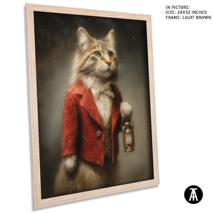 Artwork in Light Brown Frame