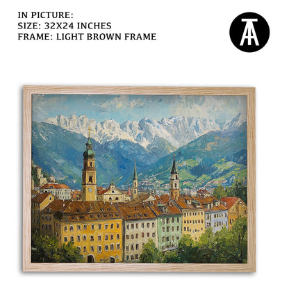 Artwork in Dark Brown Frame