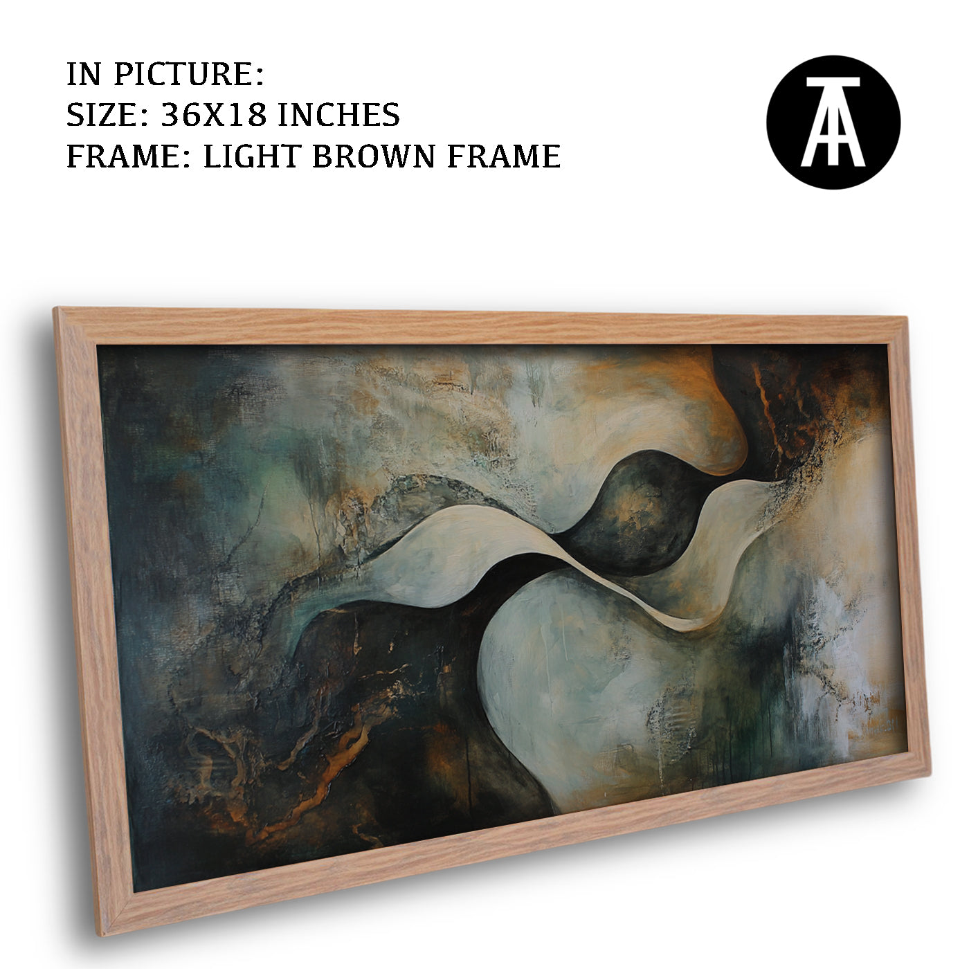 Artwork in Dark Brown Frame