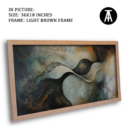 Artwork in Dark Brown Frame
