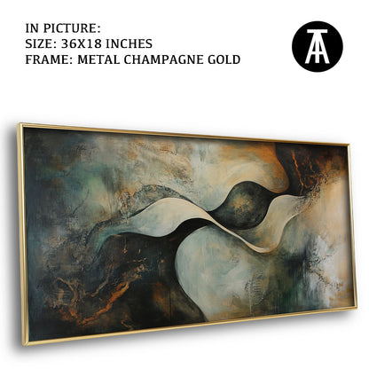Artwork in Light Brown Frame