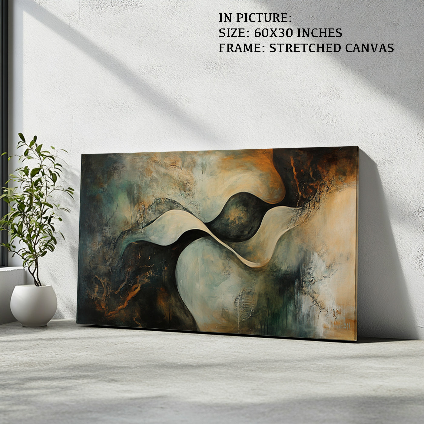 Artwork in Natural Wood Frame