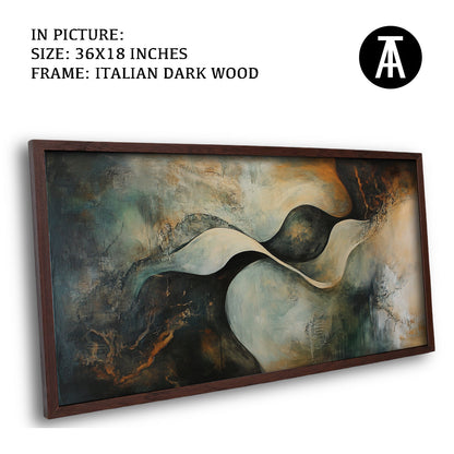Artwork in Dark Wood Frame