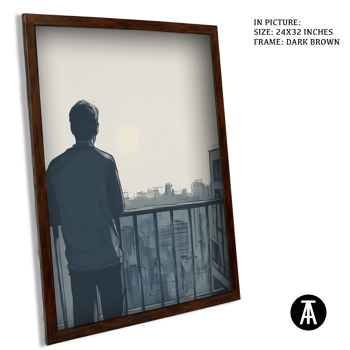 Artwork in Metal Champagne Gold Frame