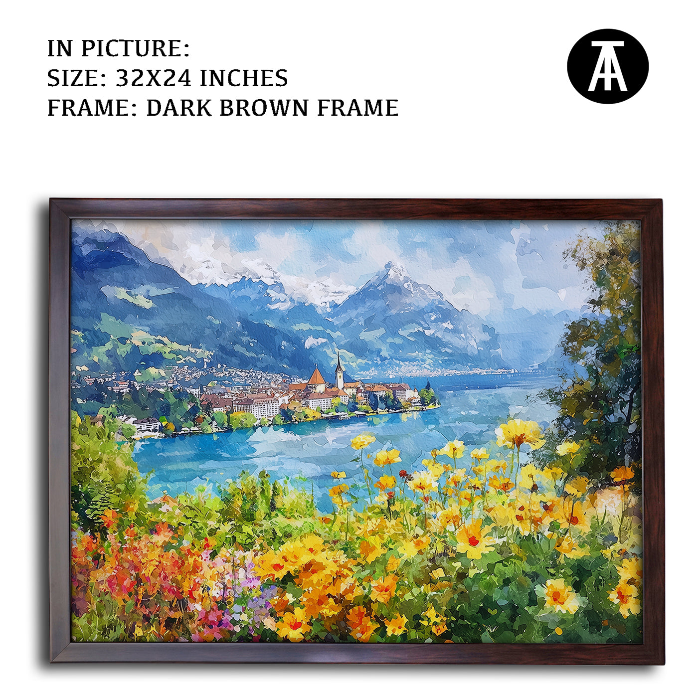 Artwork in Metal Champagne Gold Frame
