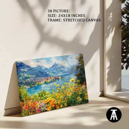 Artwork in Natural Wood Frame