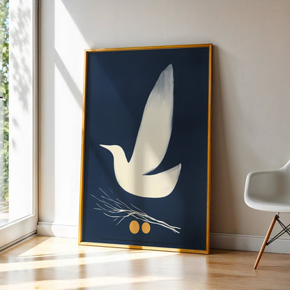 Abstract Art in a Lifestyle Setting Inverted Peace by NYC Abstract