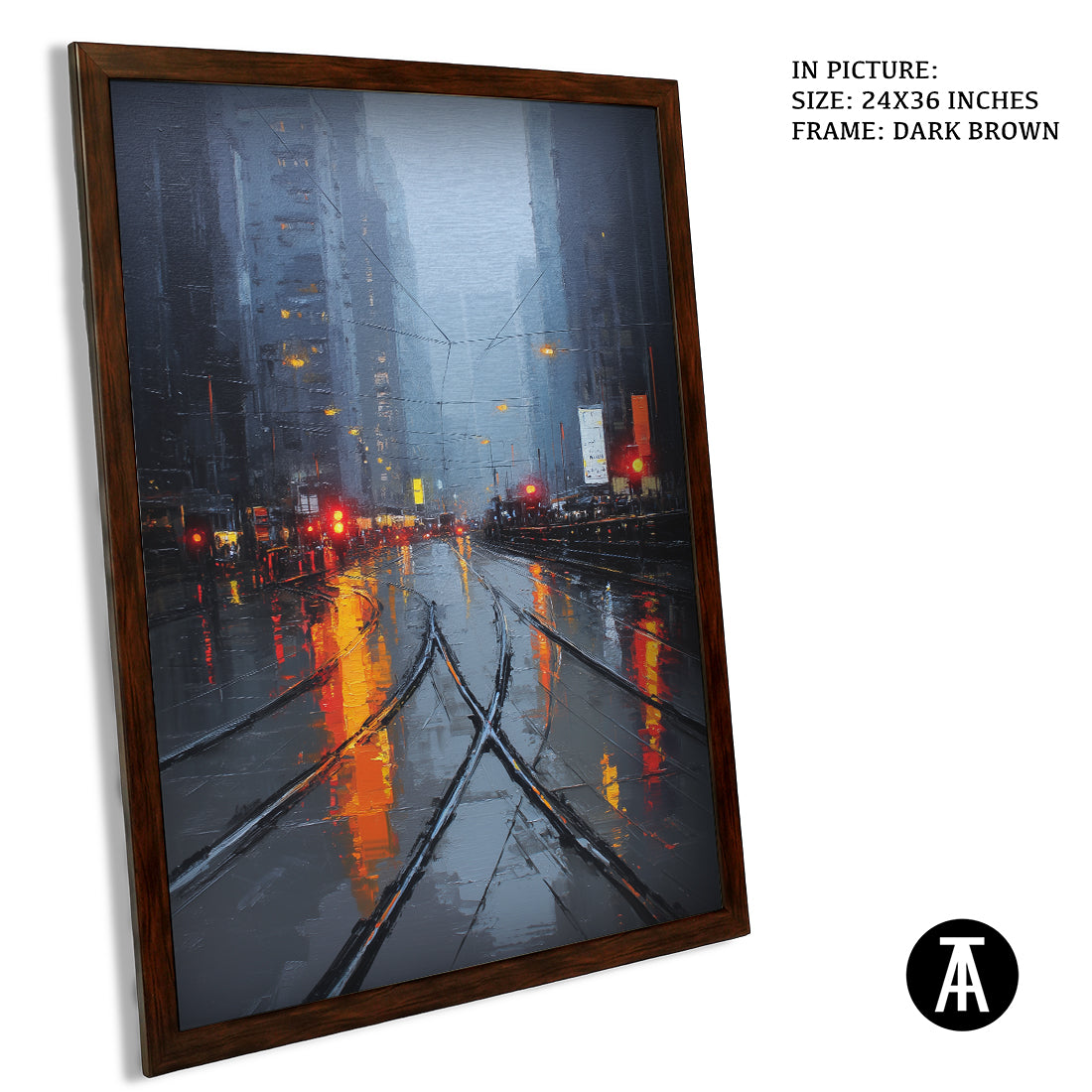 Artwork in Metal Champagne Gold Frame