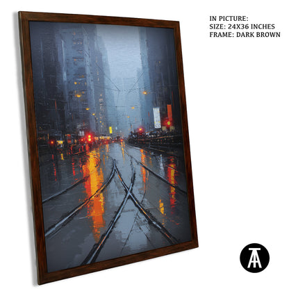 Artwork in Metal Champagne Gold Frame