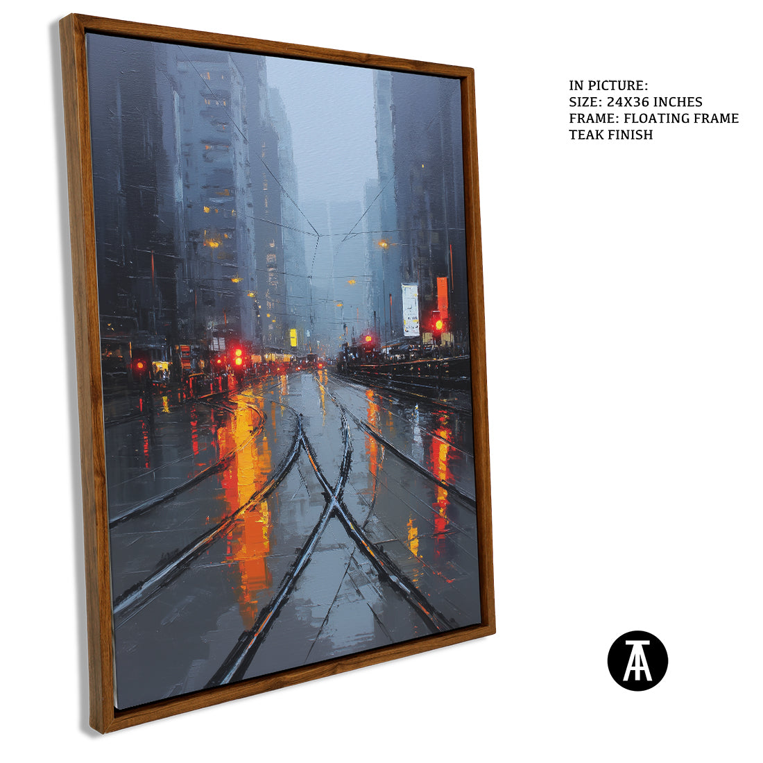 Artwork in Natural Wood Frame