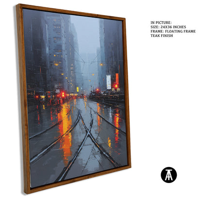 Artwork in Natural Wood Frame