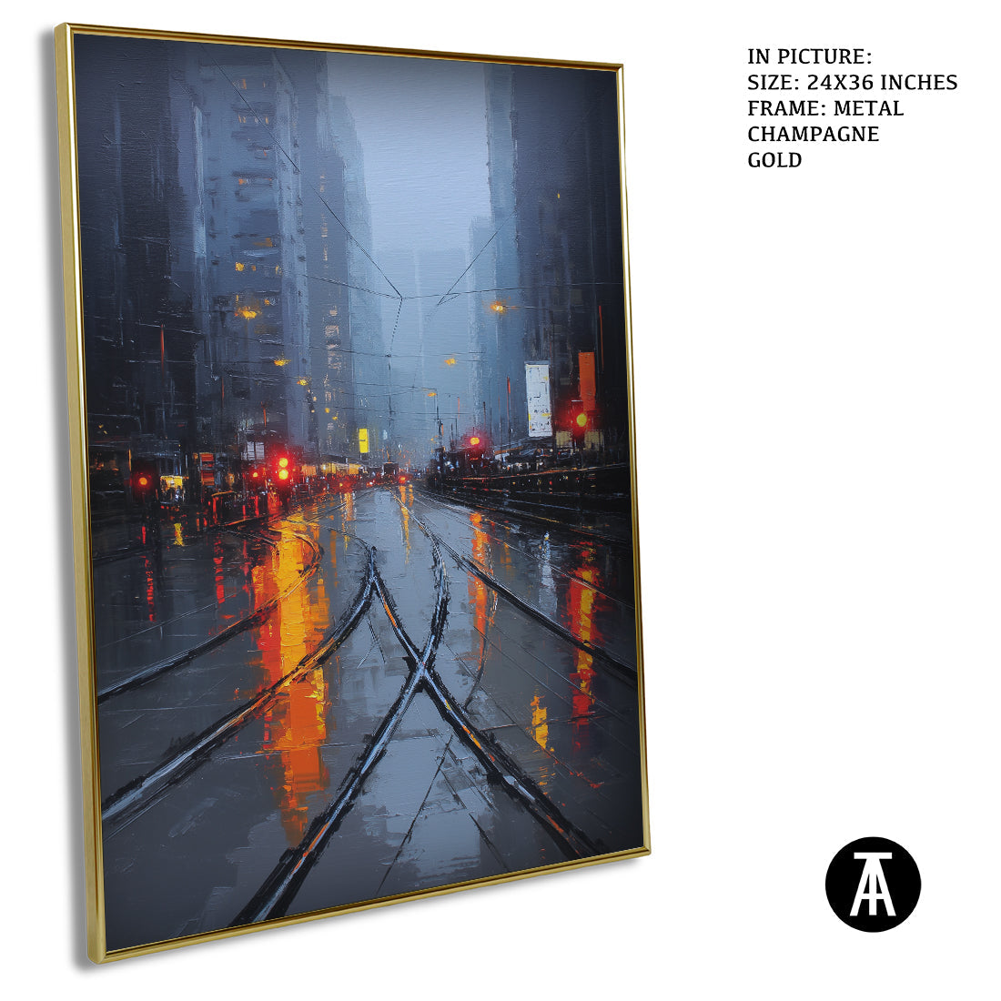 Artwork in Light Brown Frame