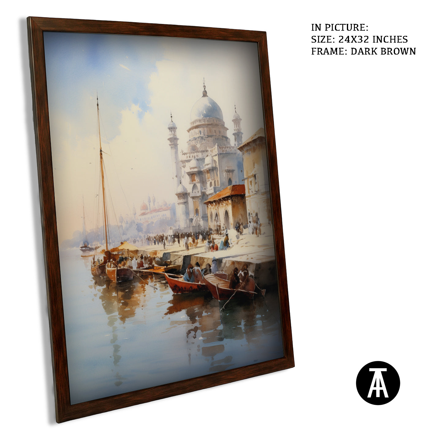Artwork in Metal Champagne Gold Frame