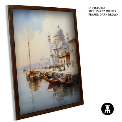 Artwork in Metal Champagne Gold Frame
