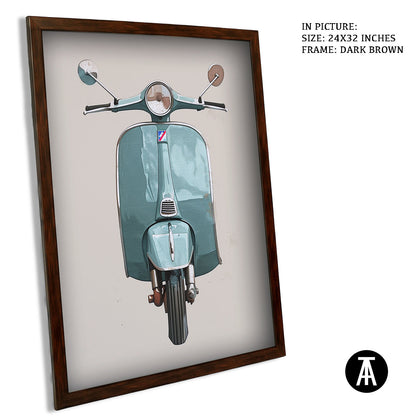 Artwork in Dark Brown Frame