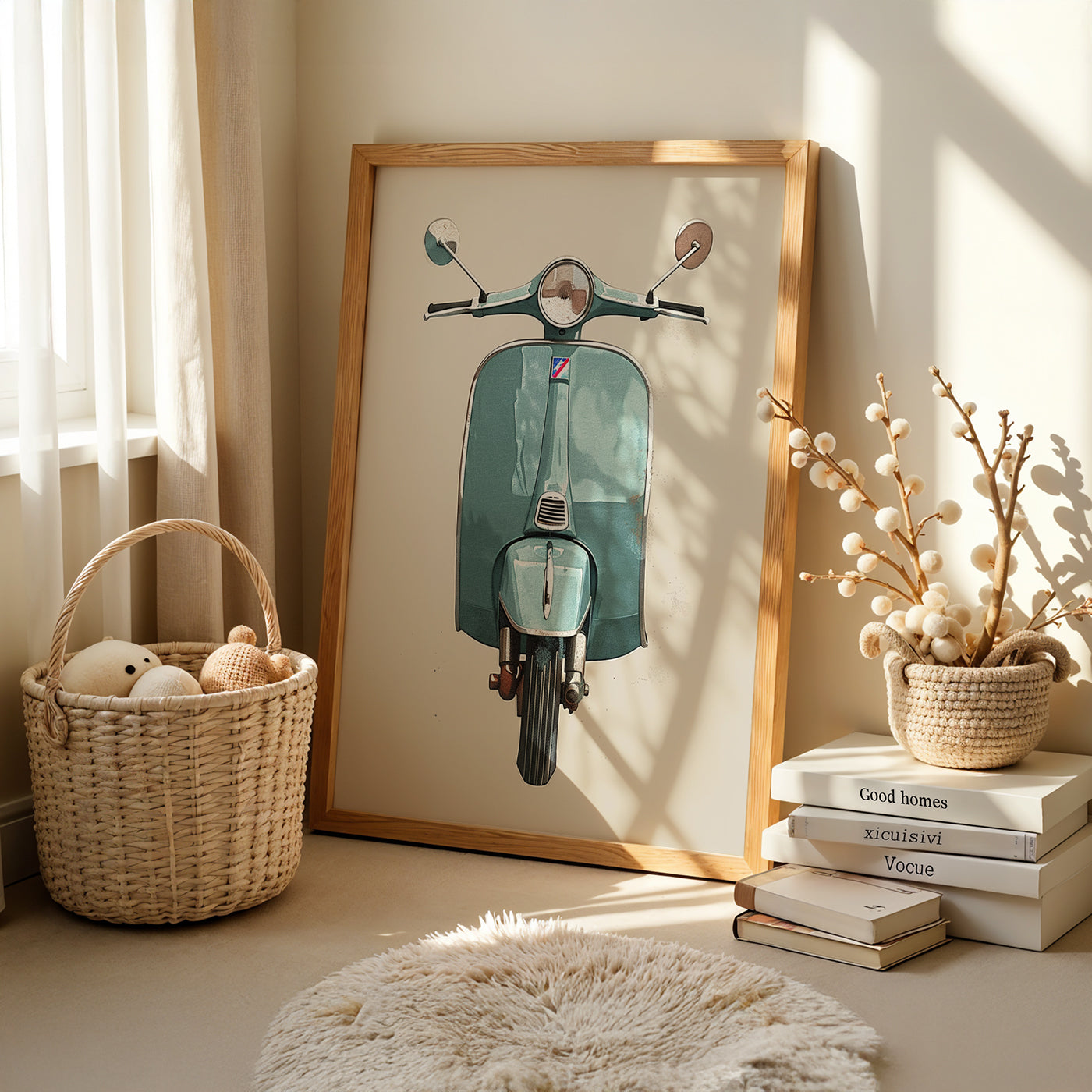 Boho Art Painting in a Lifestyle Setting
