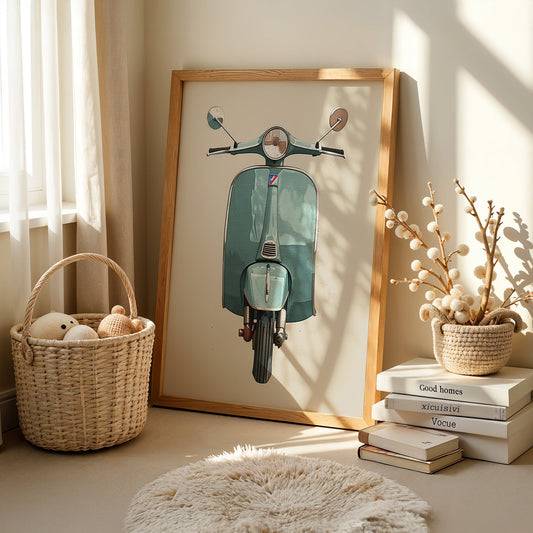 Boho Art Painting in a Lifestyle Setting
