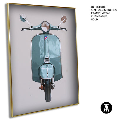Artwork in Metal Champagne Gold Frame