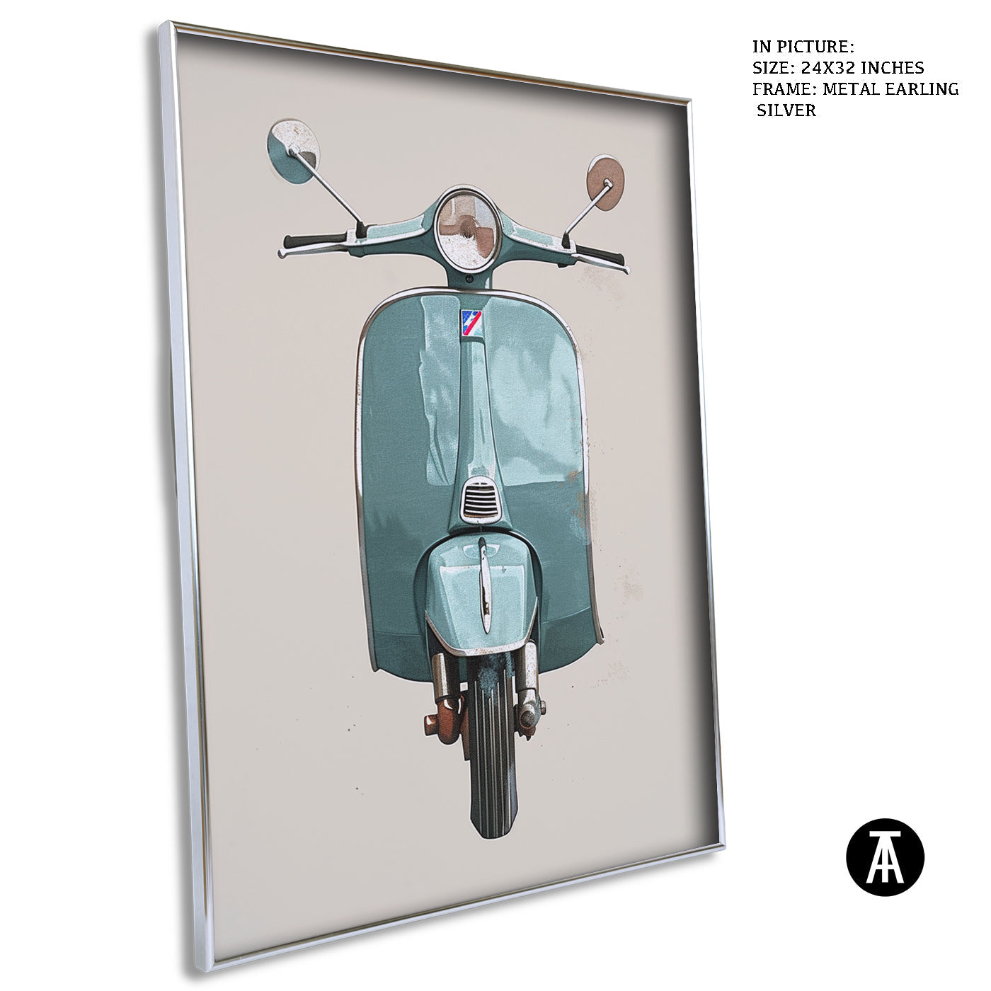 Artwork in Metal Earling Silver Frame