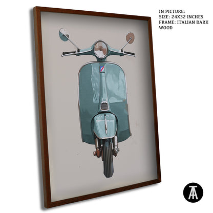 Artwork in Dark Wood Frame