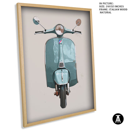 Artwork in Natural Wood Frame