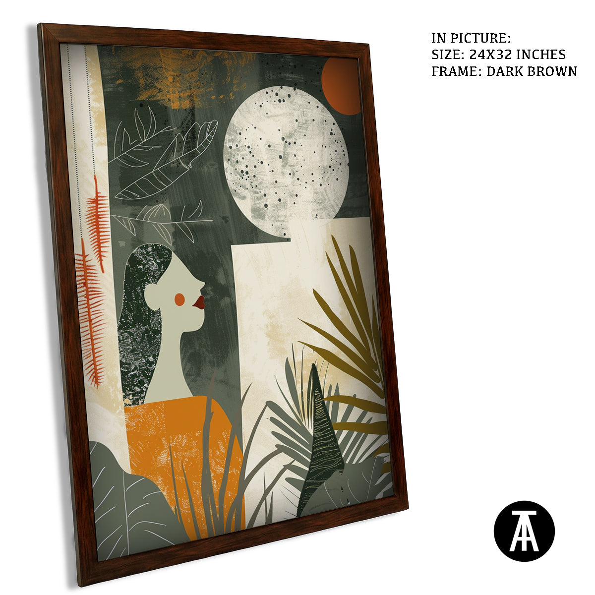 Artwork in Metal Champagne Gold Frame