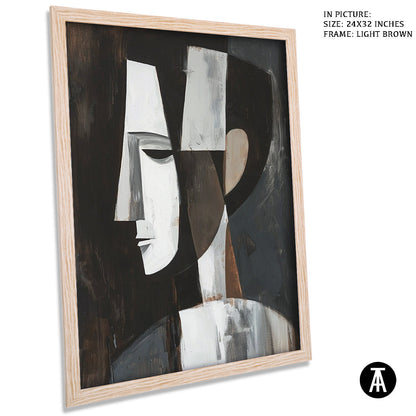 Artwork in Dark Brown Frame