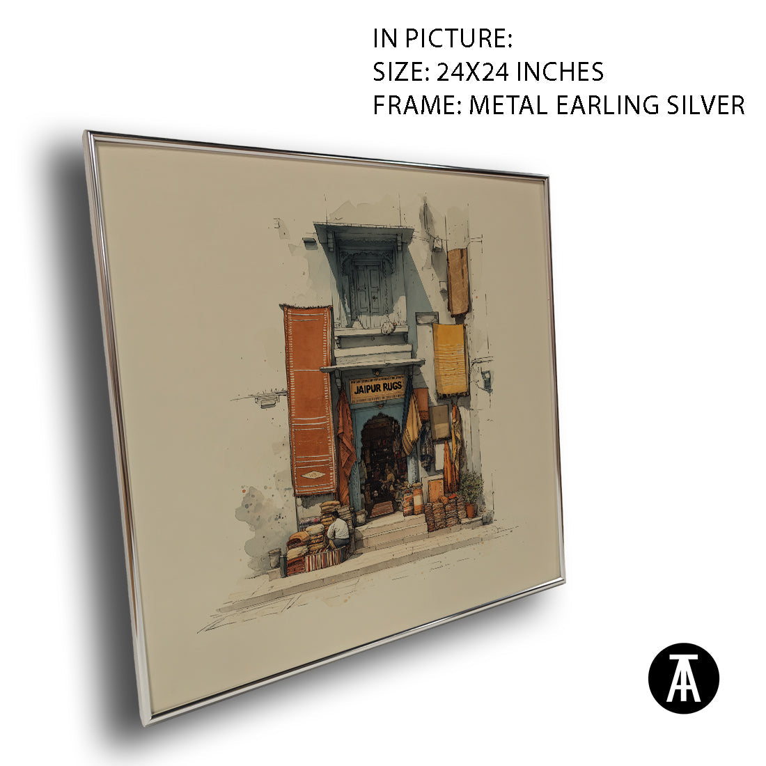 Artwork in Metal Earling Silver Frame