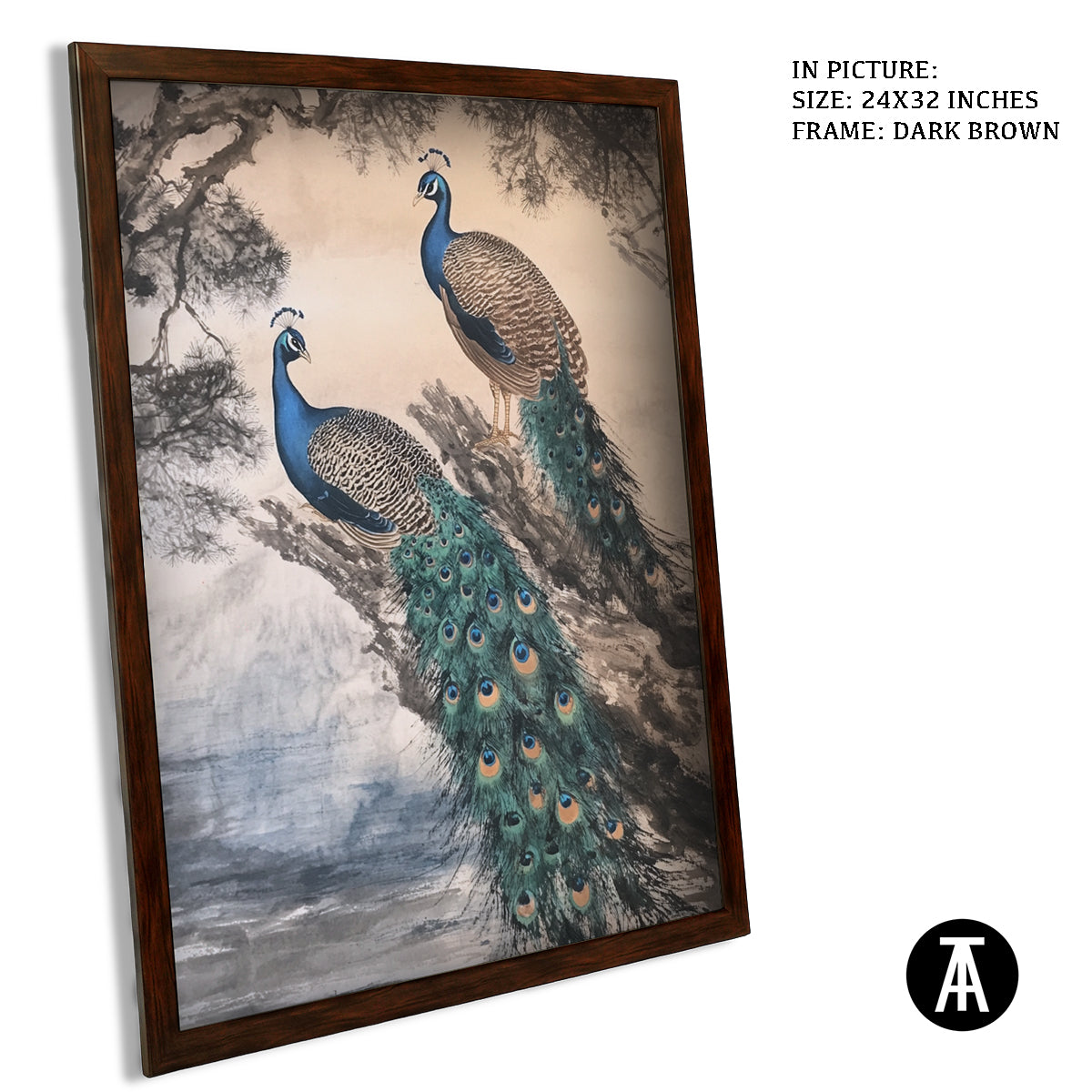 Artwork in Metal Champagne Gold Frame