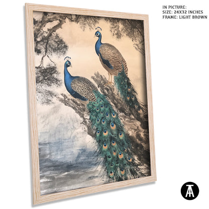 Artwork in Dark Brown Frame
