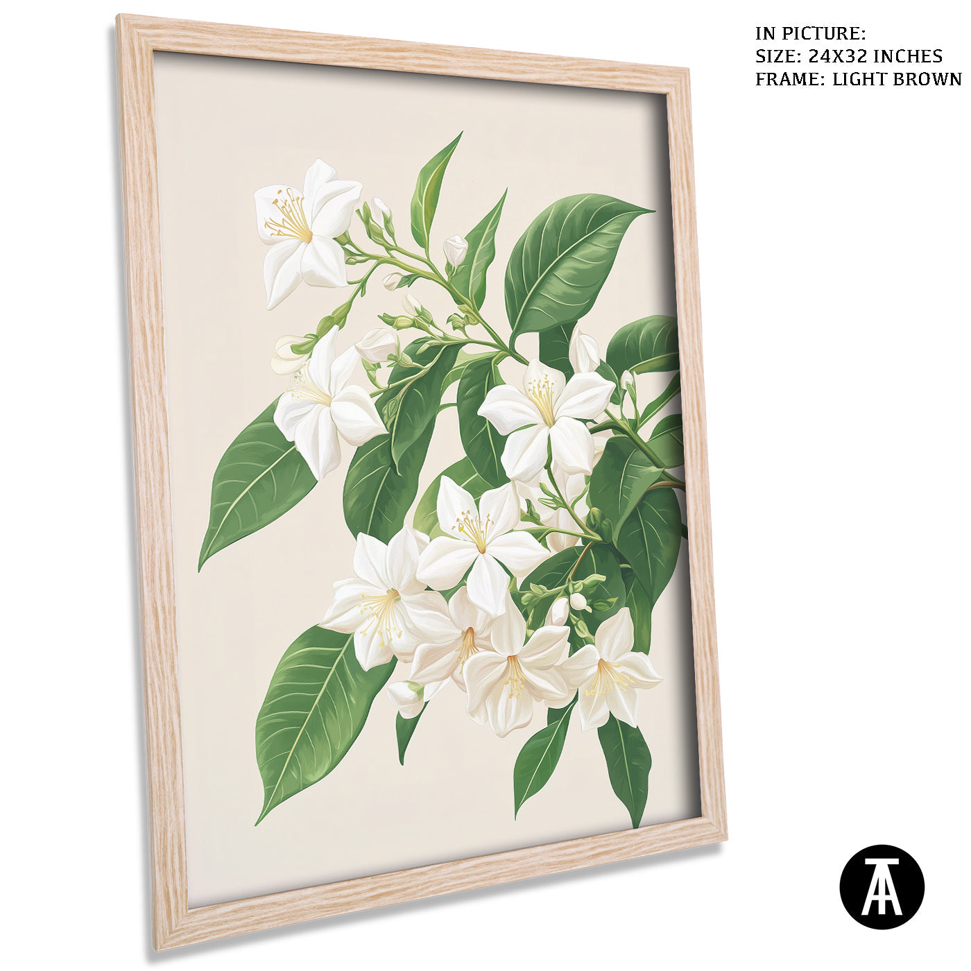 Artwork in Dark Brown Frame