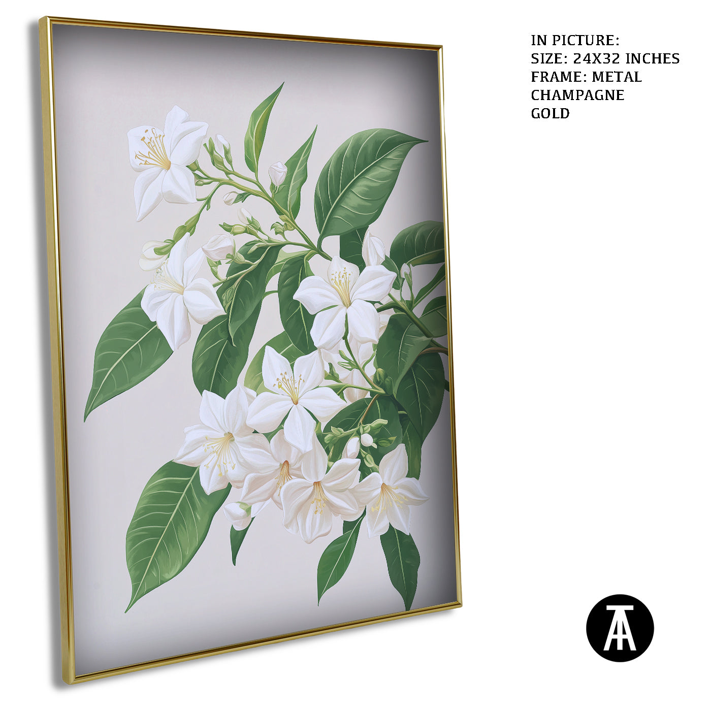 Artwork in Light Brown Frame